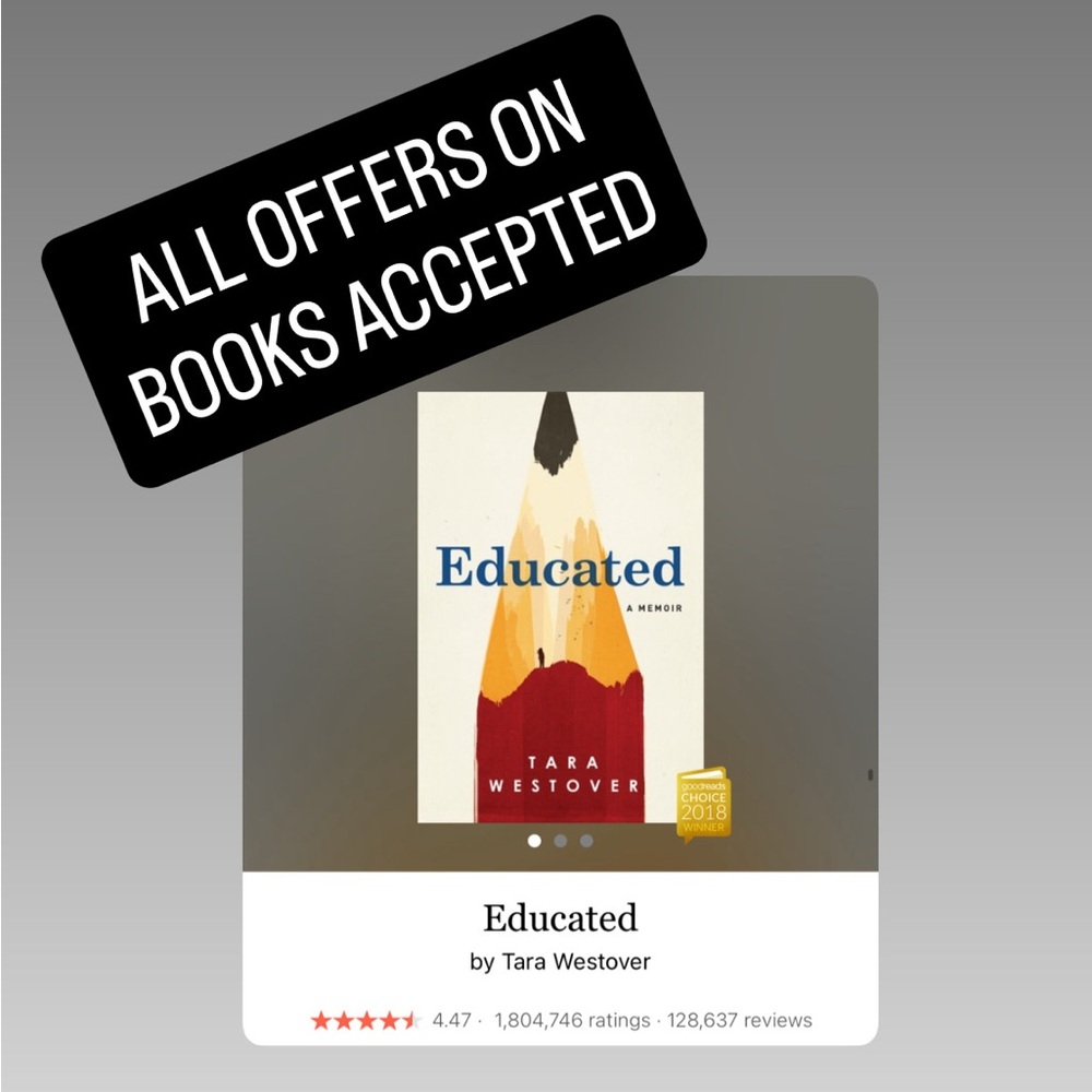 Educated hardcover book by Tara Westover